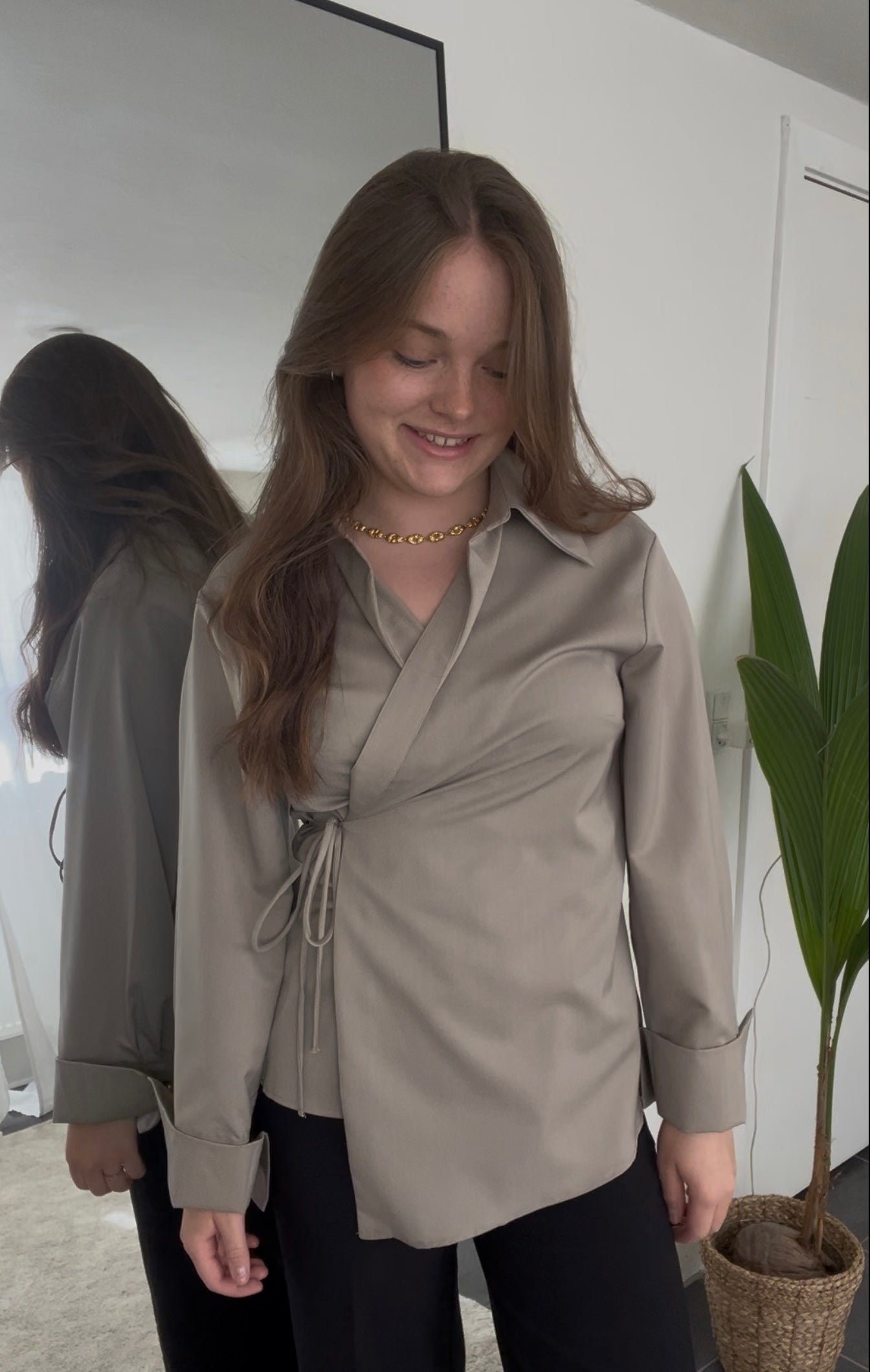 Ditte Skjorte -Taupe