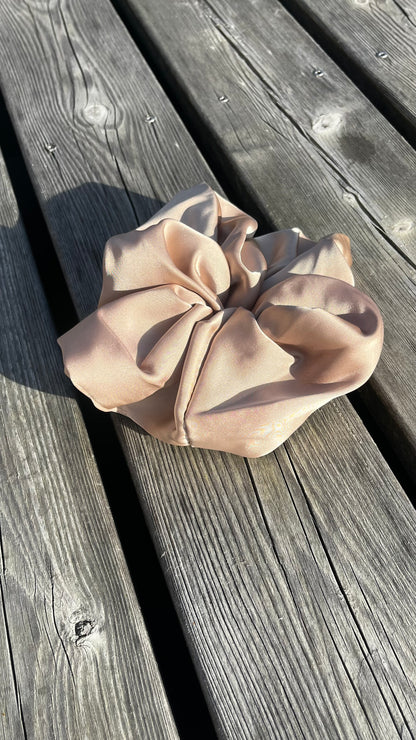 Satin Scrunchie - Beige