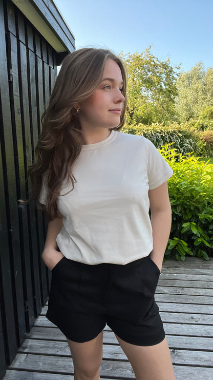 Klassisk T-shirt - Creme