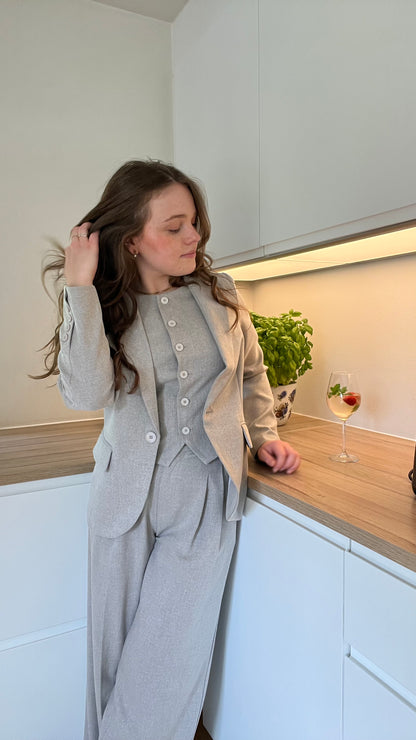 Ellen Johanne Vest - Grå/Beige