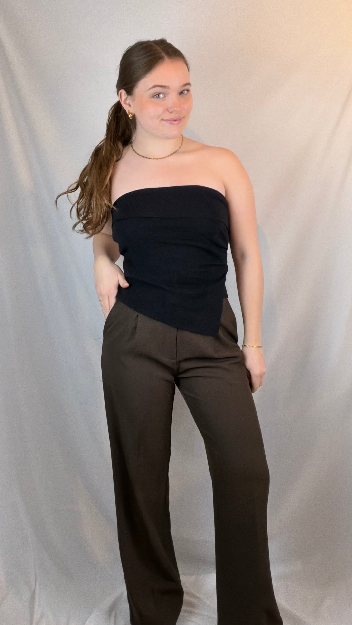 Sofie suitpants - Mørk brun