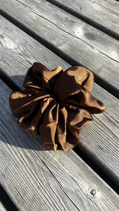 Satin Scrunchie - Brun