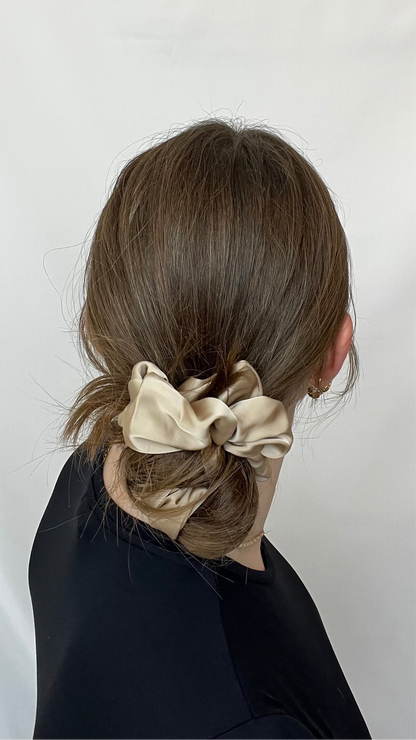 Satin Scrunchie - Beige