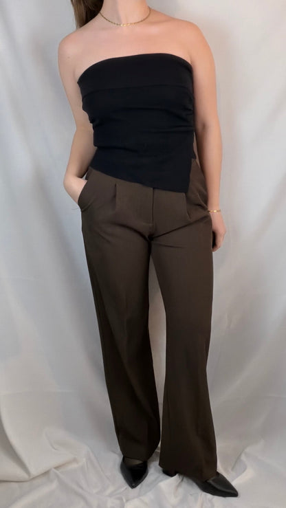 Sofie suitpants - Mørk brun