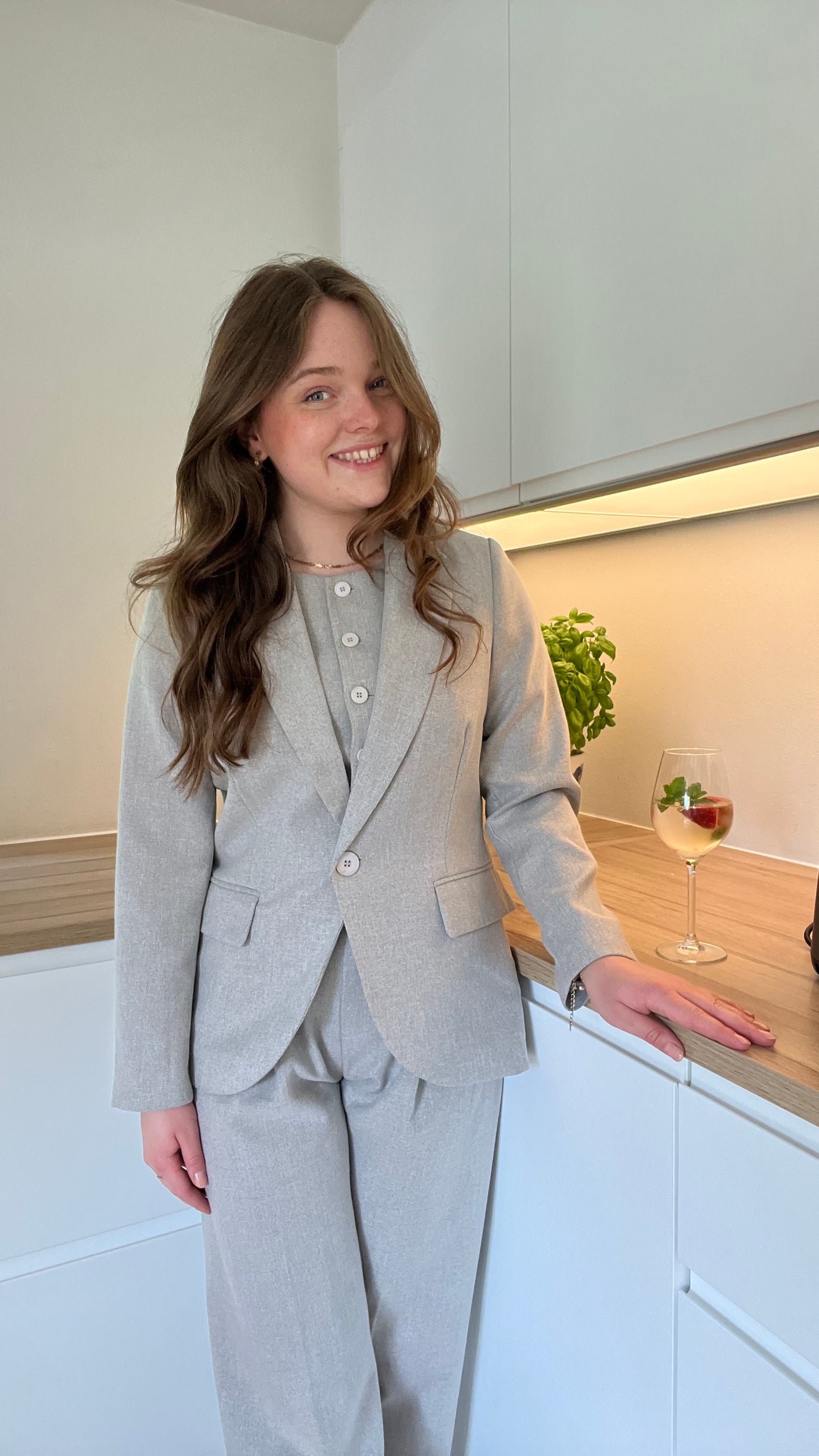 Ellen Johanne Blazer - Grå/Beige