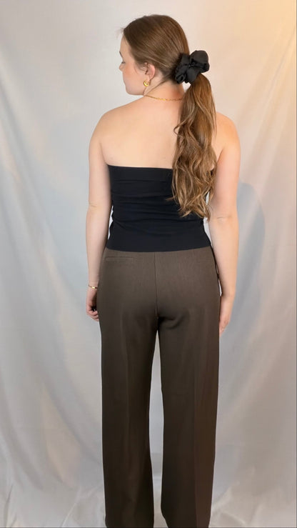 Sofie suitpants - Mørk brun