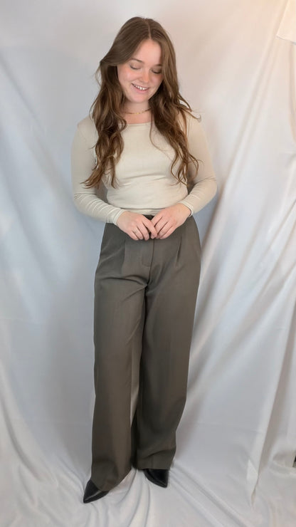 Klassisk langærmet -Creme hvid