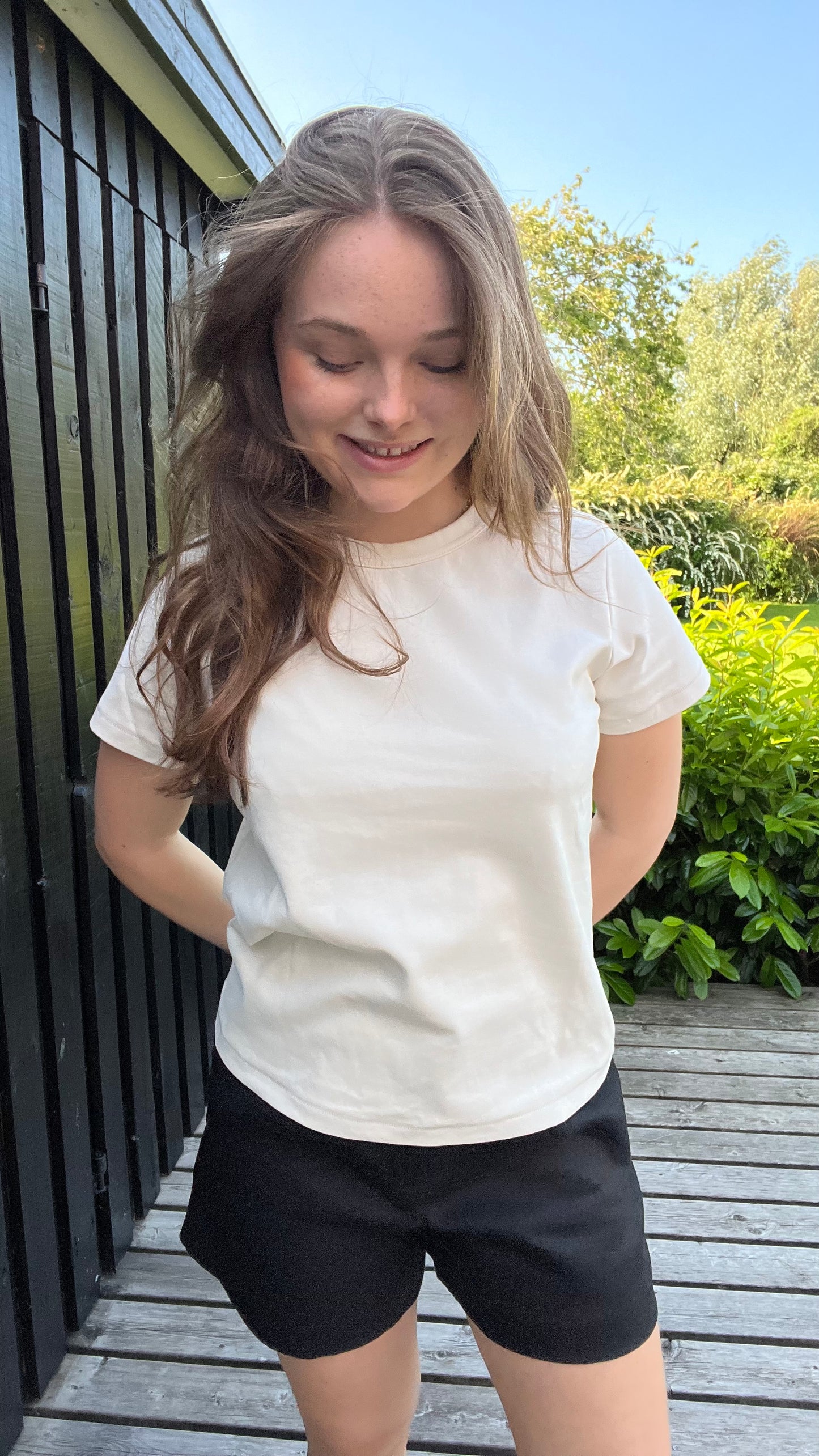 Klassisk T-shirt - Creme