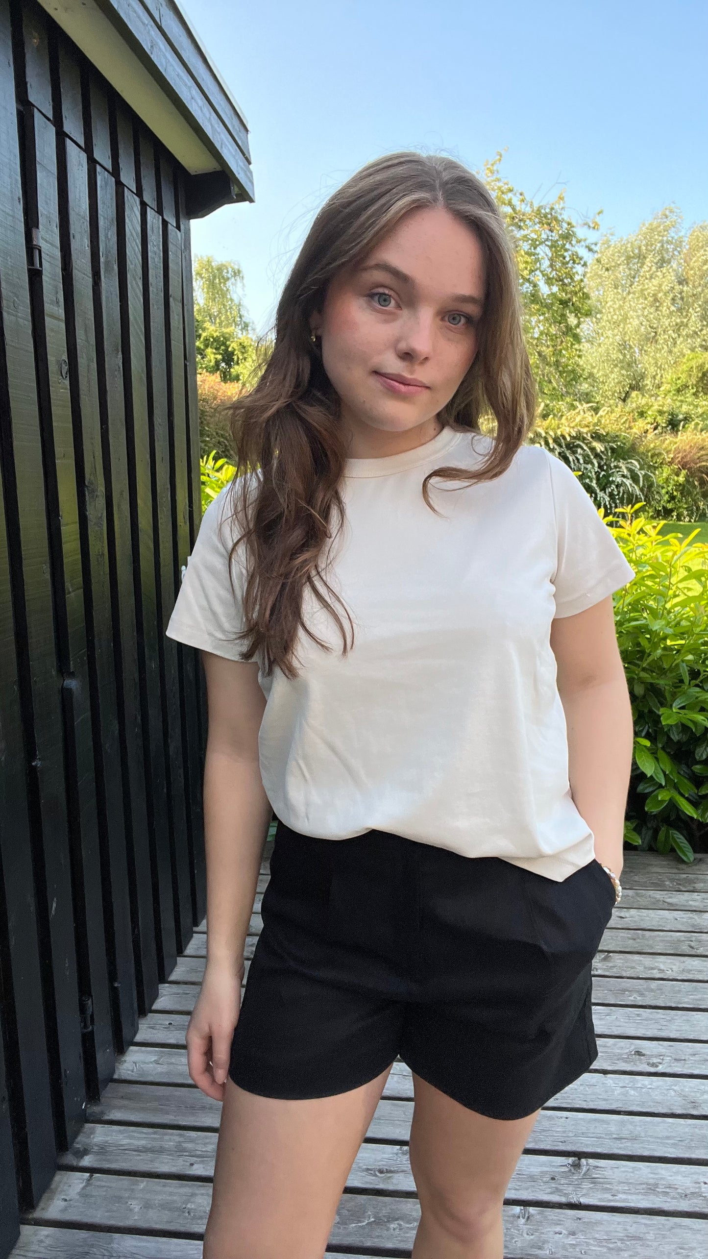 Klassisk T-shirt - Creme