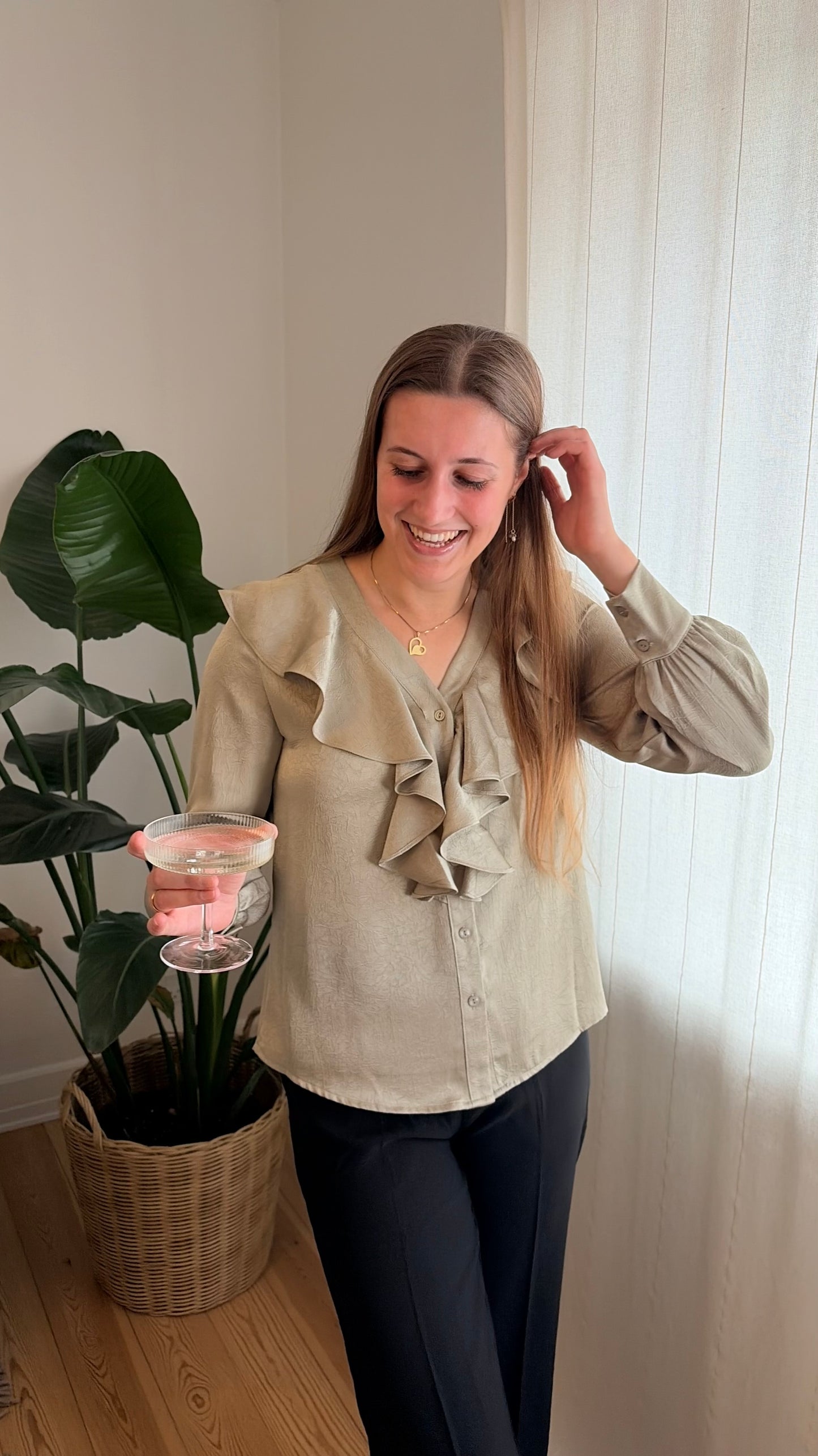 Maria Skjorte - Olivengrøn