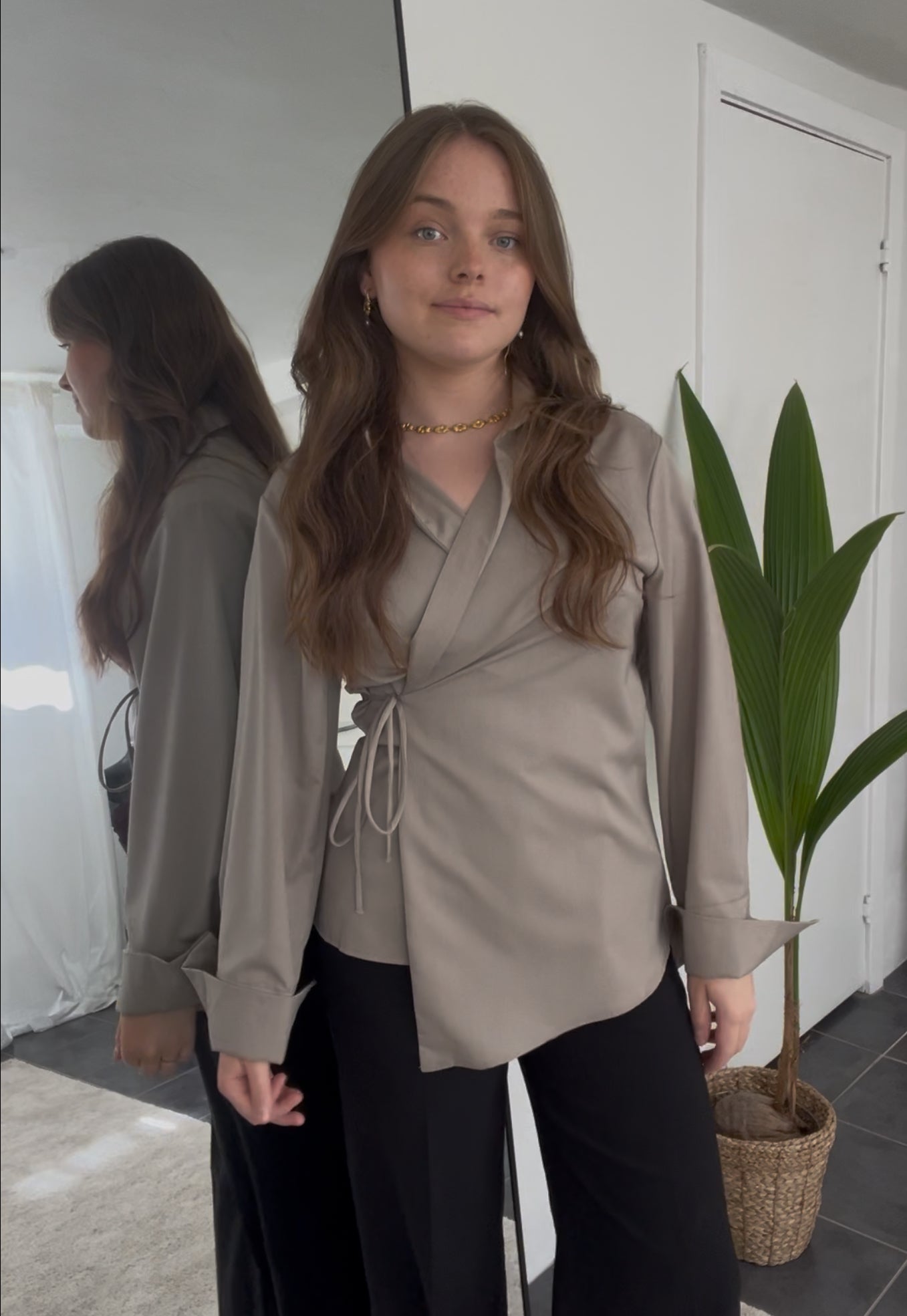 Ditte Skjorte -Taupe