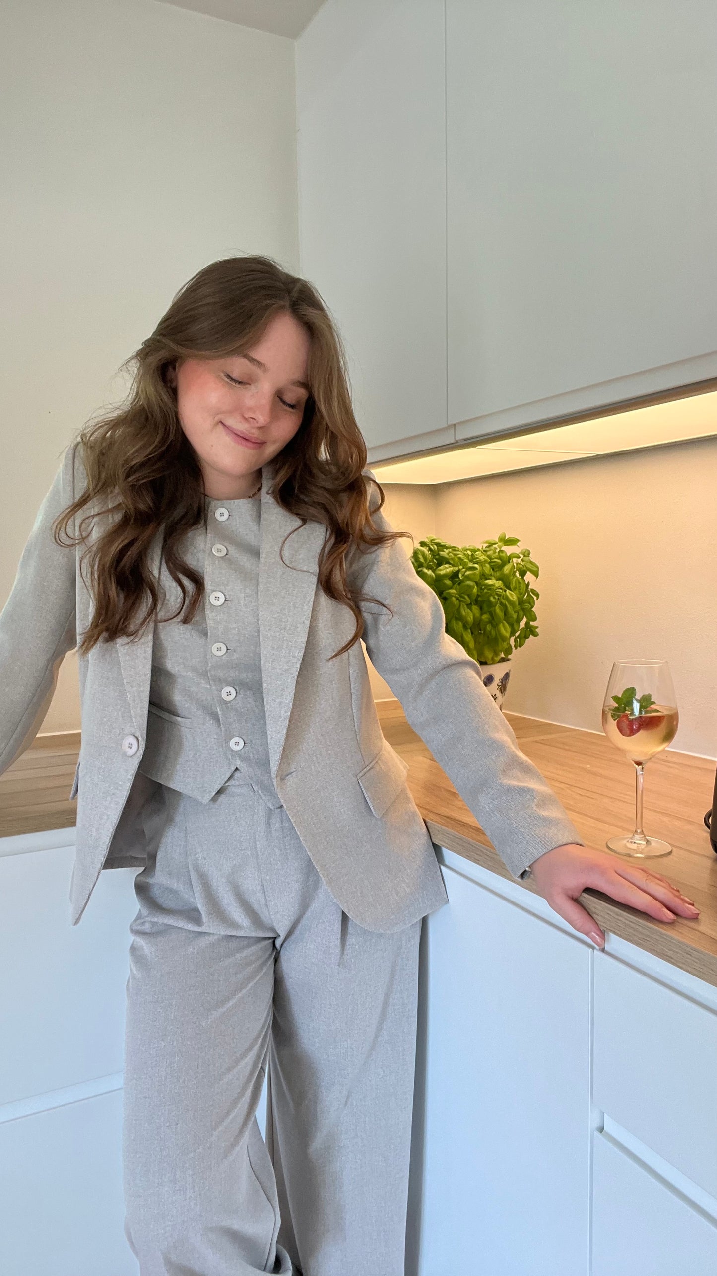 Ellen Johanne Blazer - Grå/Beige