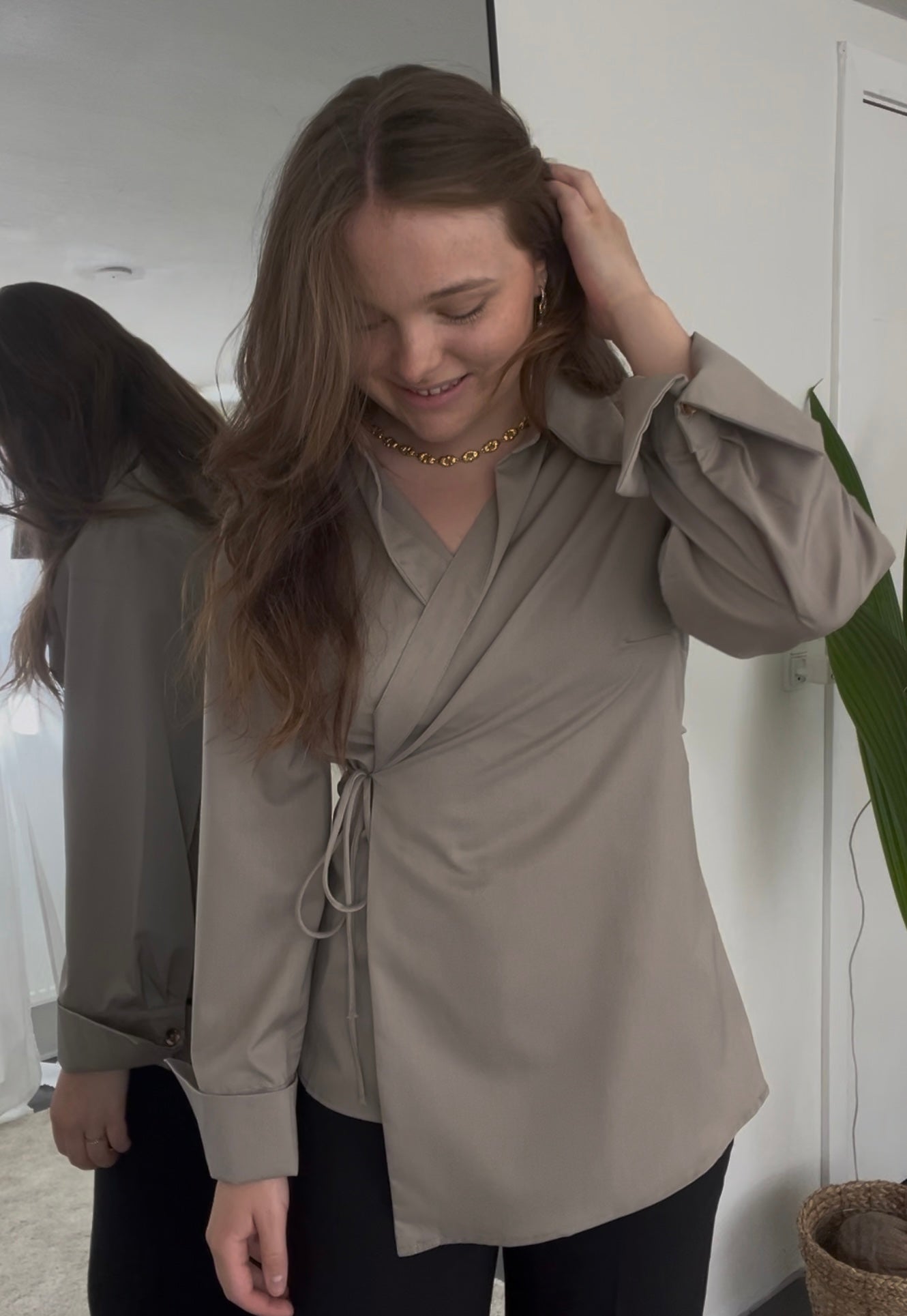 Ditte Skjorte -Taupe