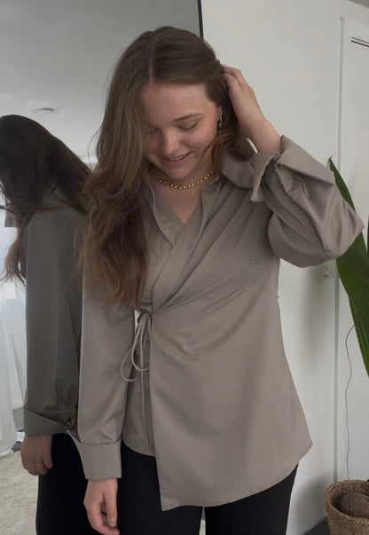 Ditte Skjorte -Taupe