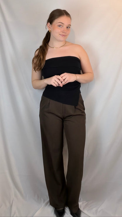 Sofie suitpants - Mørk brun