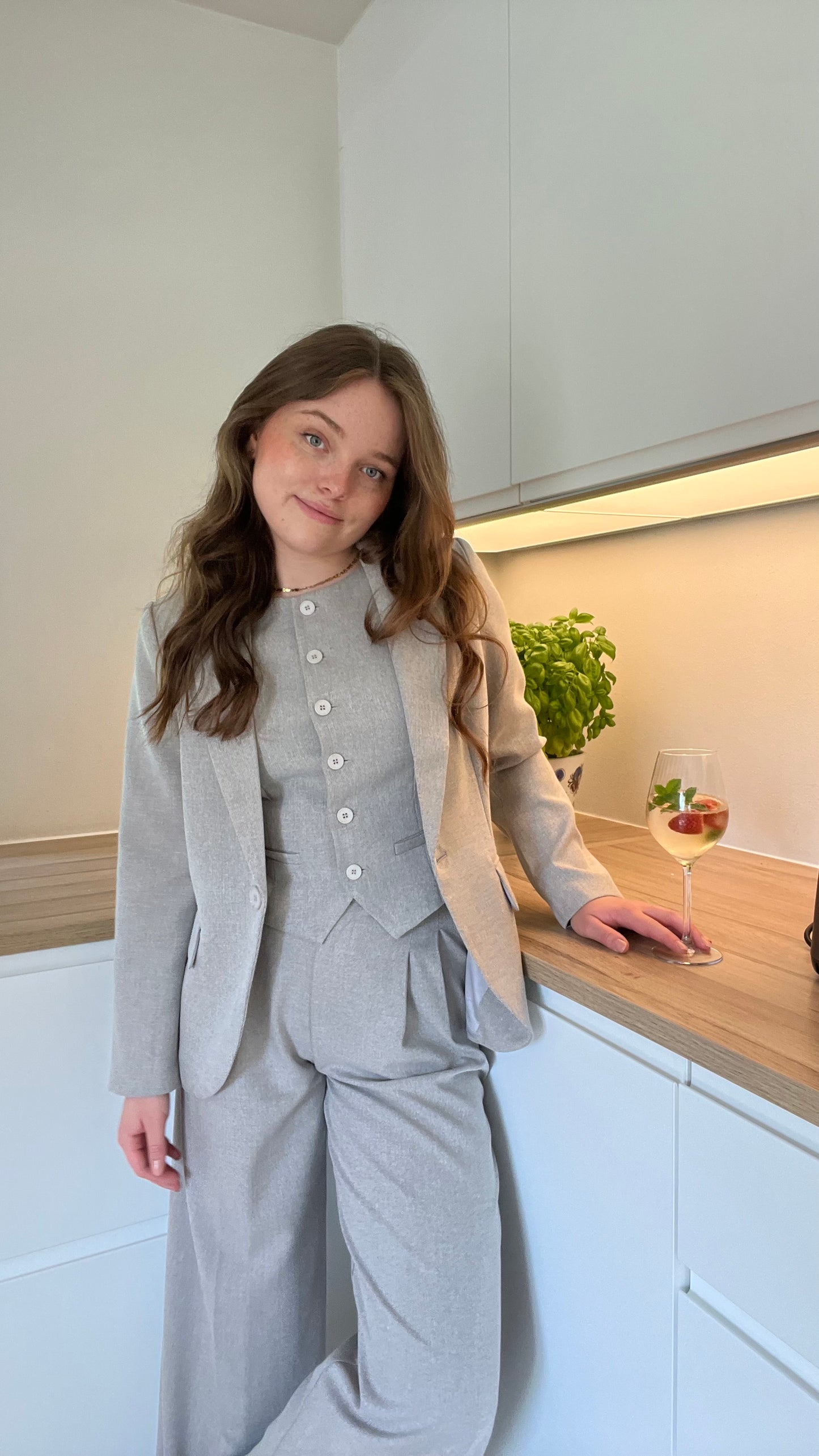 Ellen Johanne Blazer - Grå/Beige