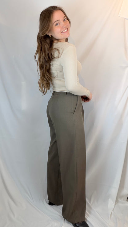 Klassisk langærmet -Creme hvid