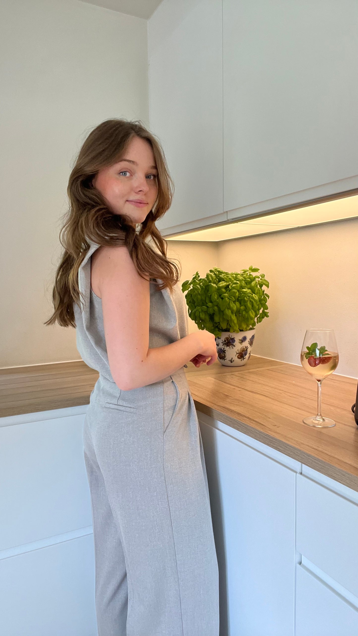 Ellen Johanne Top - Grå/Beige